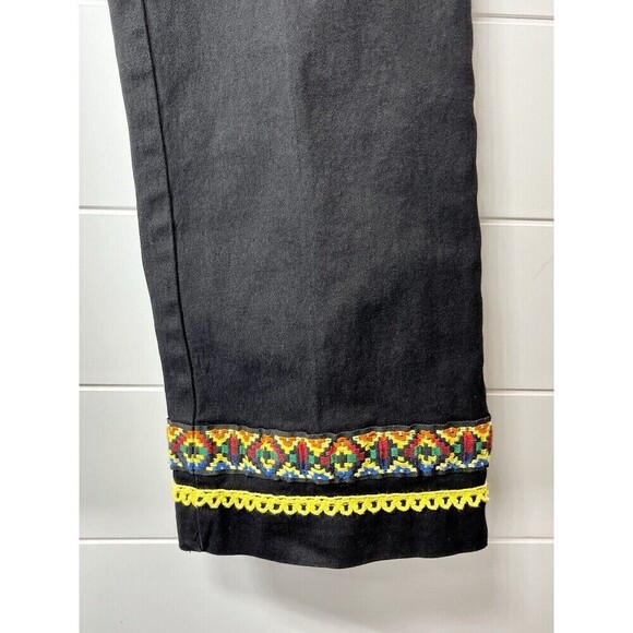 Tracy Evans Limited Pants Embroidered Y2k Boho Western Grunge Black Bootcut 9 - Picture 2 of 12